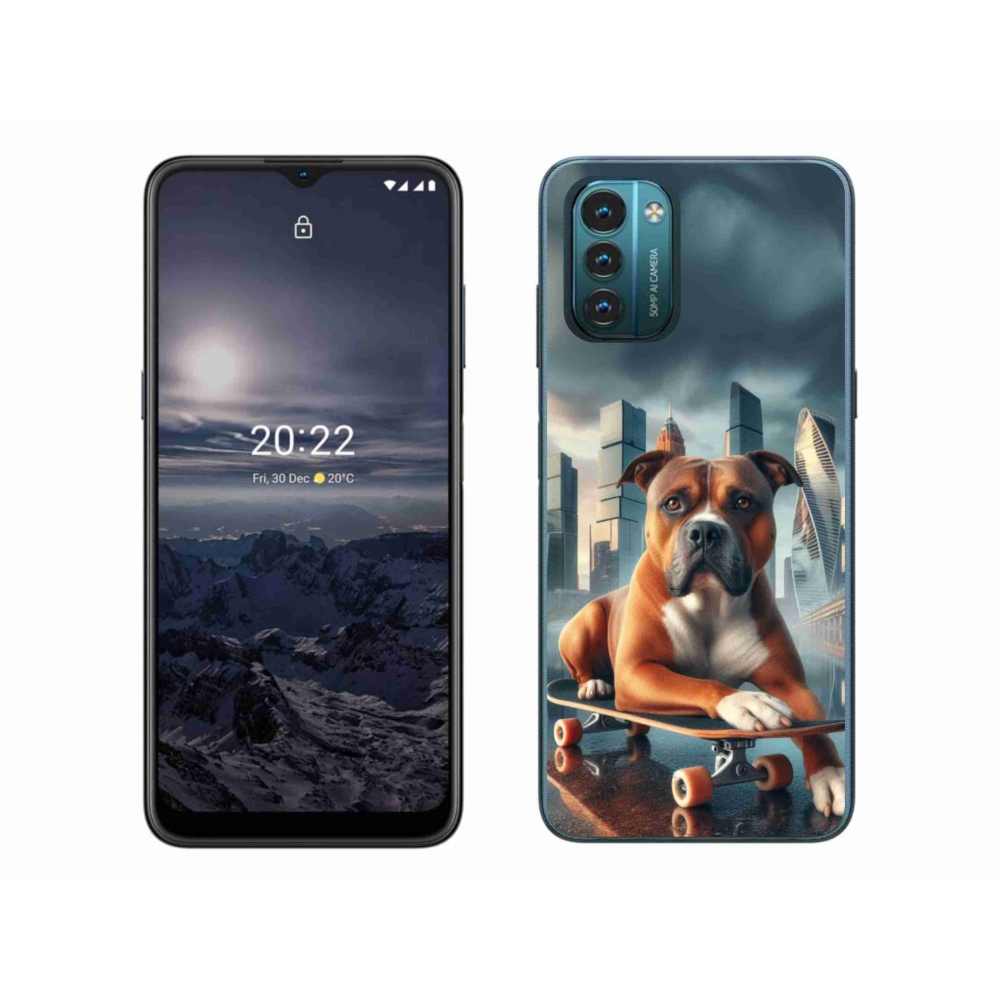Gelový kryt mmCase na Nokia G11/G21 - pes na skateboardu