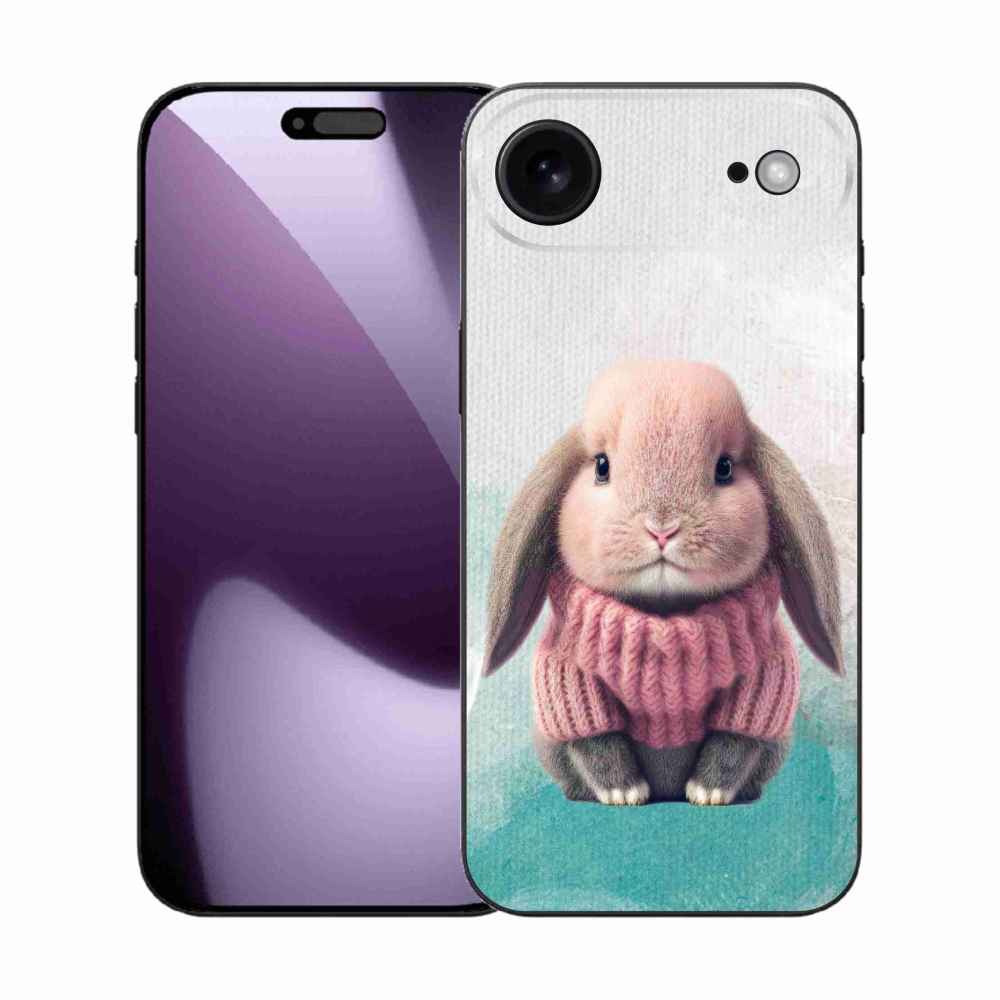 Gelový kryt mmCase na iPhone 17 Air - králíček ve svetru