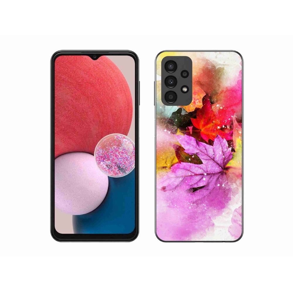 Gelový kryt mmCase na Samsung Galaxy A13 4G - barevné listy