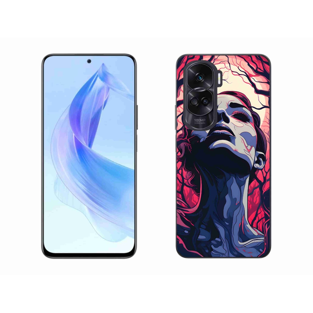 Gelový kryt mmCase na Honor 90 Lite - abstraktní obličej