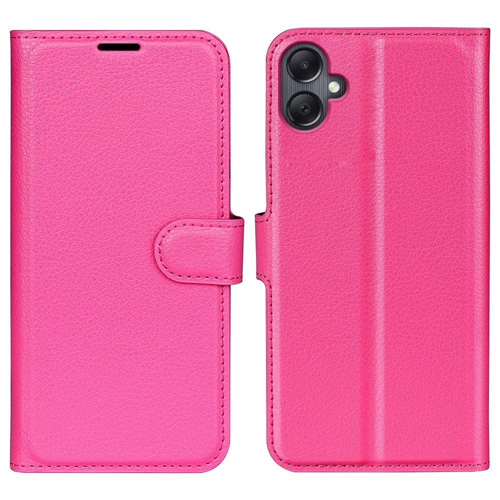 Litchi knížkové pouzdro na Samsung Galaxy A06 4G - rose