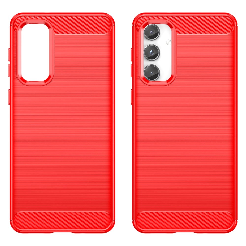 Carbon odolný gelový obal na Samsung Galaxy M55 5G - červený