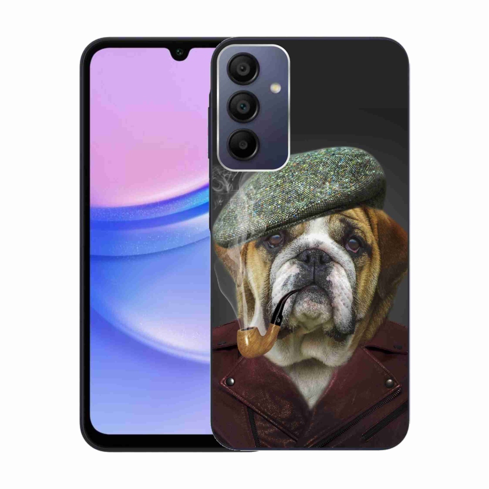 Gelový kryt mmCase na Samsung Galaxy A15 4G/5G - pes s fajfkou