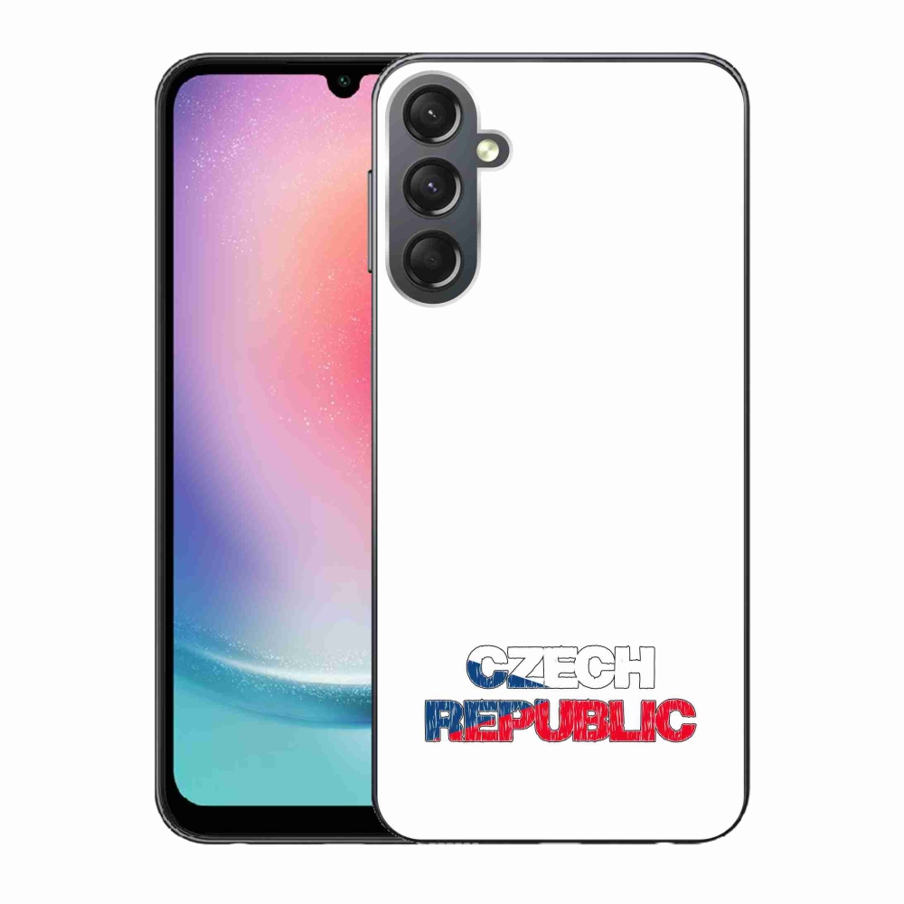 Gelový kryt mmCase na Samsung Galaxy A24 - Czech Republic bílé pozadí