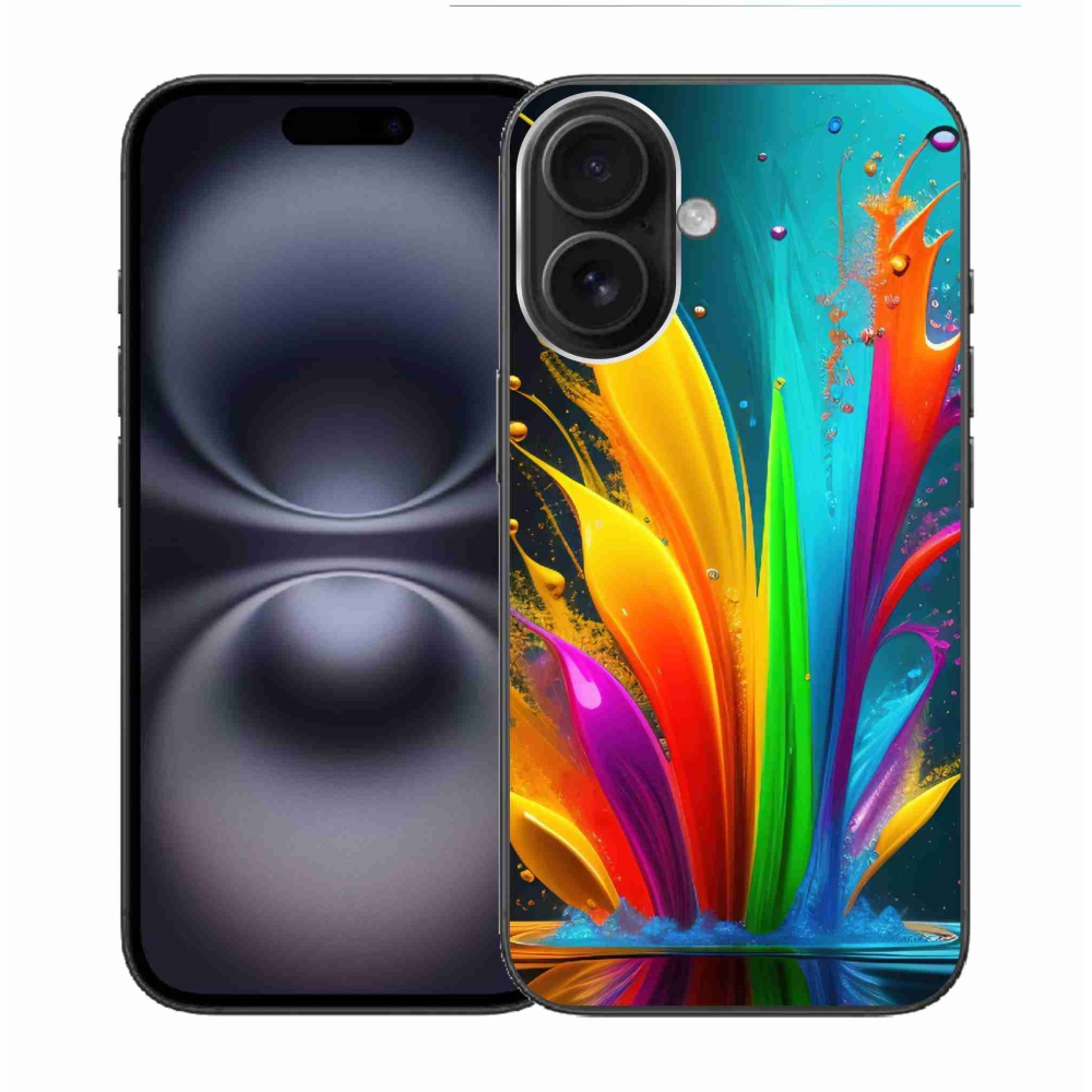 Gelový kryt mmCase na iPhone 16 - abstraktní motiv 1