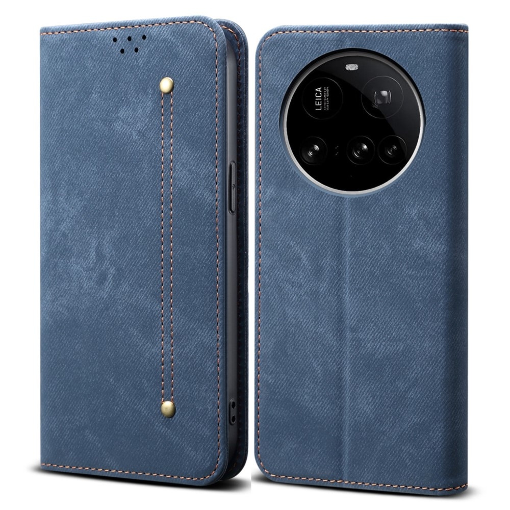 Jeanse knížkové pouzdro na Xiaomi 15 Ultra - modré
