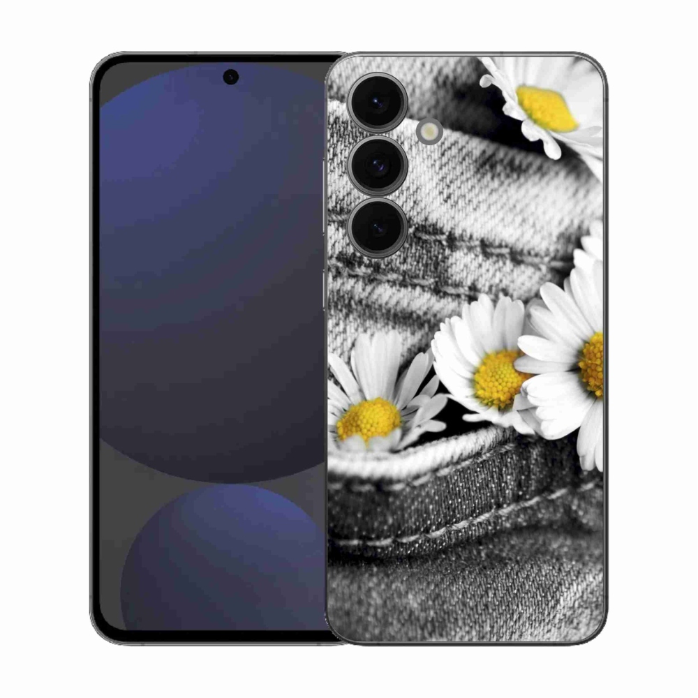 Gelový kryt mmCase na Samsung Galaxy S25 FE - kopretiny