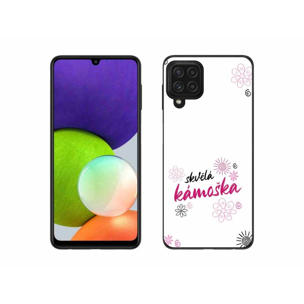 Gelový kryt mmCase na Samsung Galaxy A22 4G - skvělá kámoška bílé pozadí