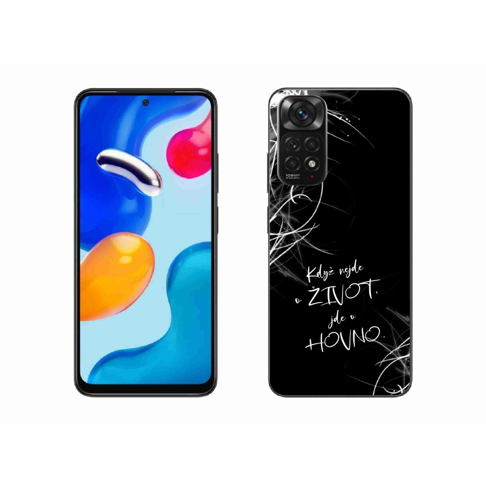 Gelový kryt mmCase na Xiaomi Redmi Note 11S 4G - vtipný text 16 černé pozadí