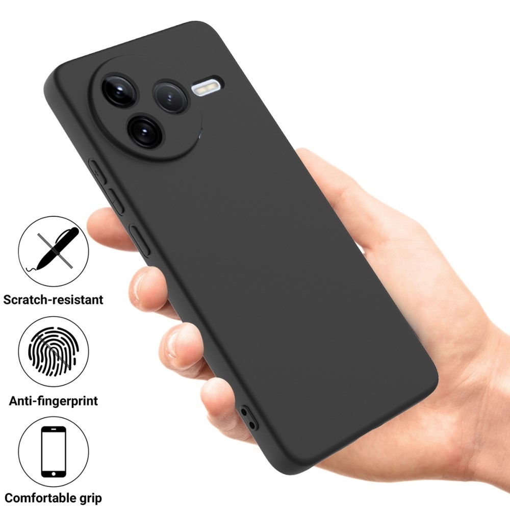 Matný silikonový obal na Xiaomi Poco F7 Pro - černý
