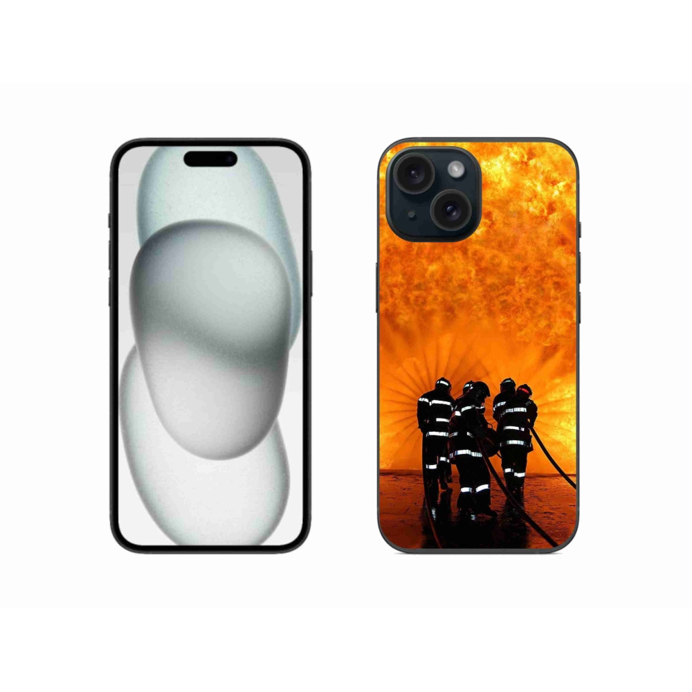 Gelový kryt mmCase na iPhone 15 - požár