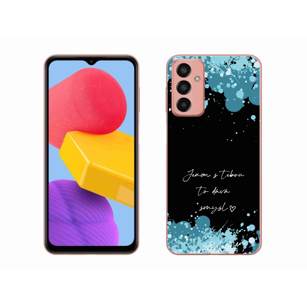 Gelový kryt mmCase na Samsung Galaxy M13 - zamilovaný text černé pozadí