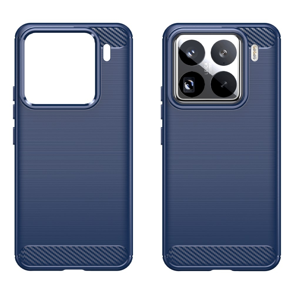 Carbon odolný gelový obal na Xiaomi 15 Pro - modrý