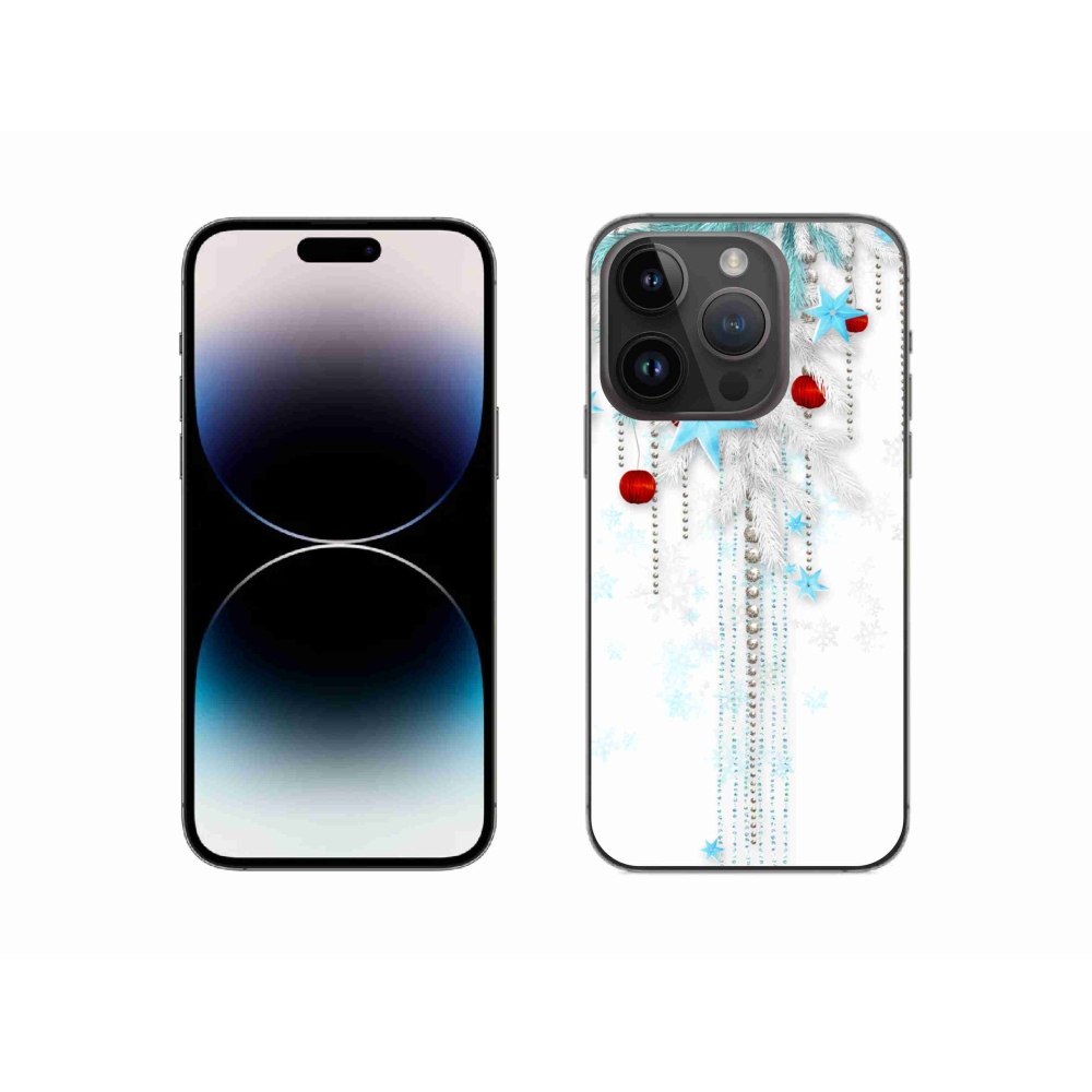 Gelový kryt mmCase na iPhone 14 Pro - vánoční ozdoby