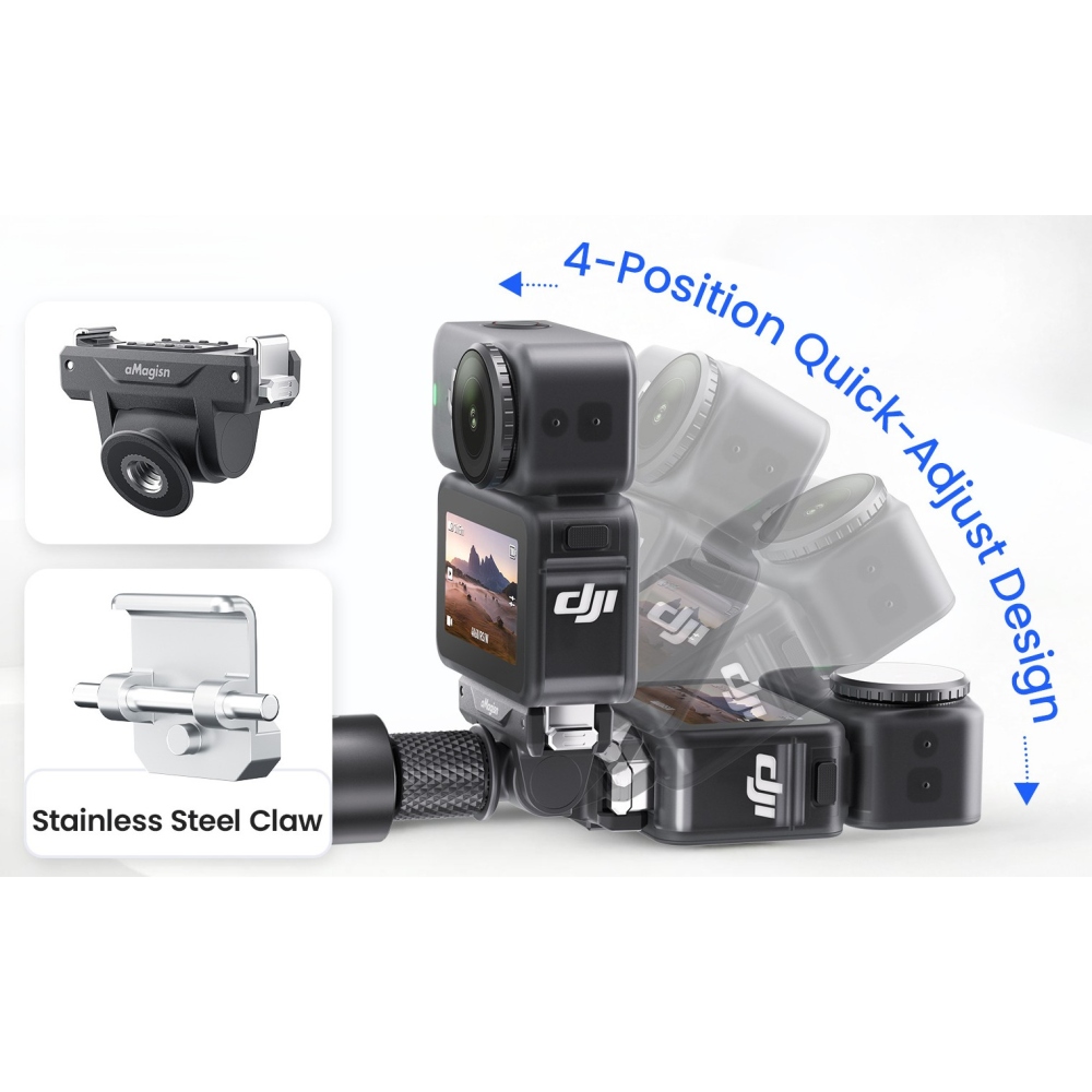 AMAGISN oboustranně nastavitelný rychloupínací adaptér pro DJI Osmo Action 6