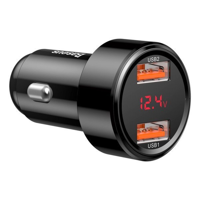 Baseus Magic Series Nabíječka do Auta USB-A/USB-A 45W Black