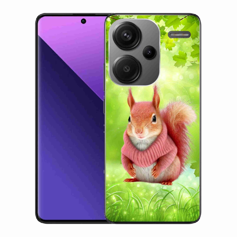 Gelový kryt mmCase na Xiaomi Redmi Note 13 Pro+ 5G - veverka ve svetru