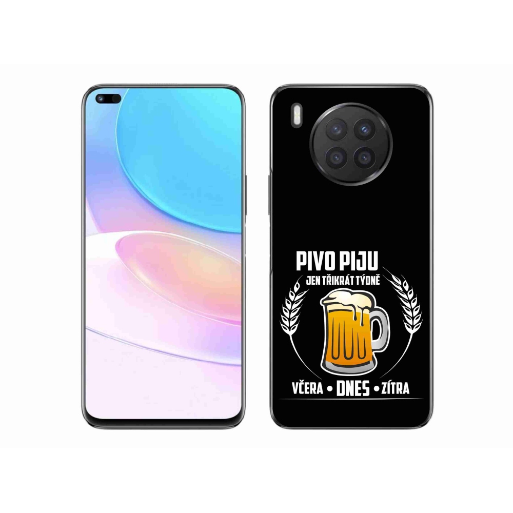 Gelový kryt mmCase na Honor 50 Lite - pivní motiv černé pozadí