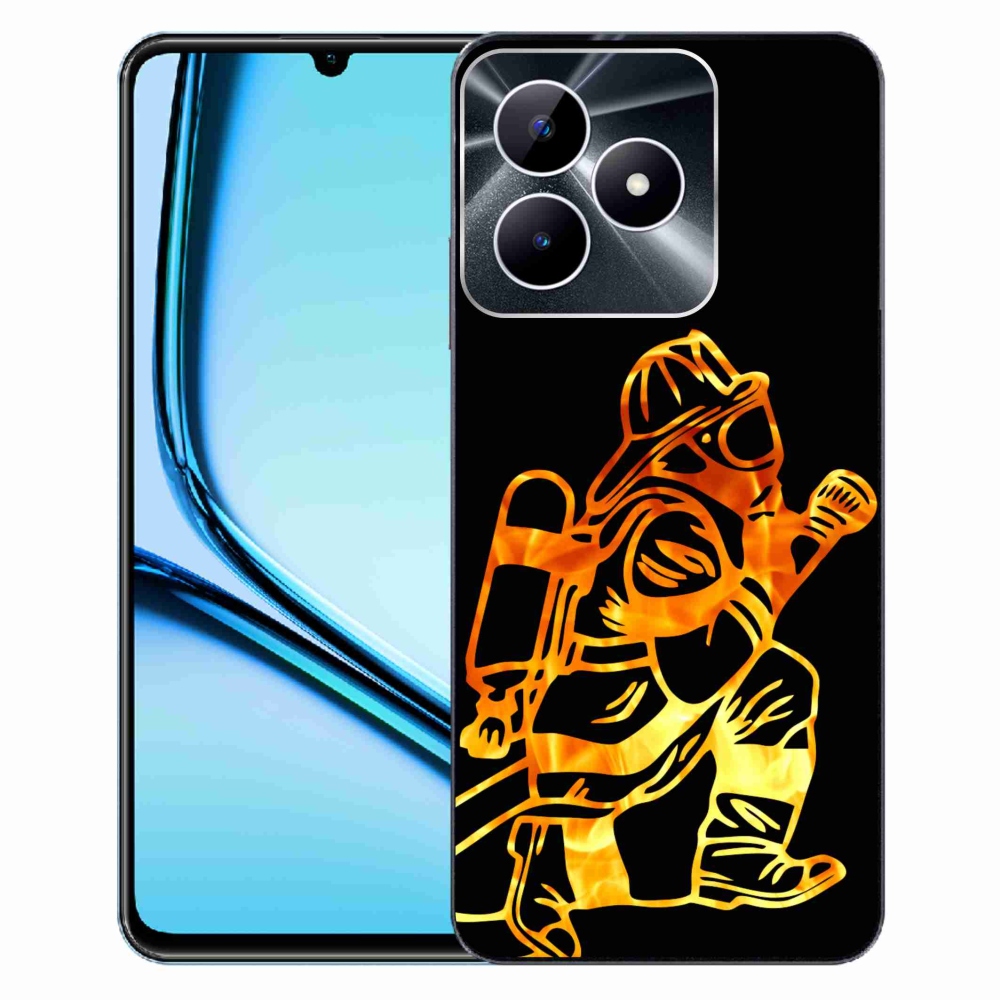 Gelový kryt mmCase na Realme Note 50 - hasič 1