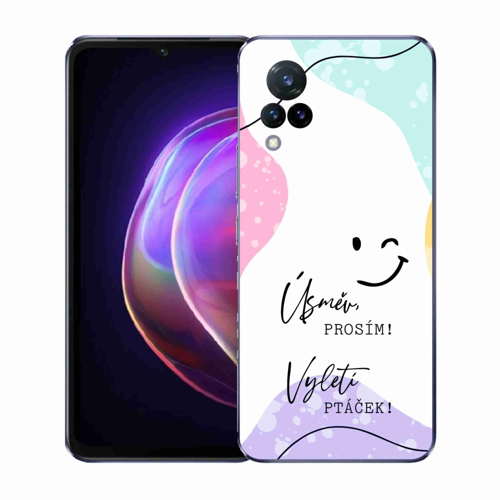 Gelový kryt mmCase na Vivo V21 4G/5G - vtipný text 4 bílé pozadí