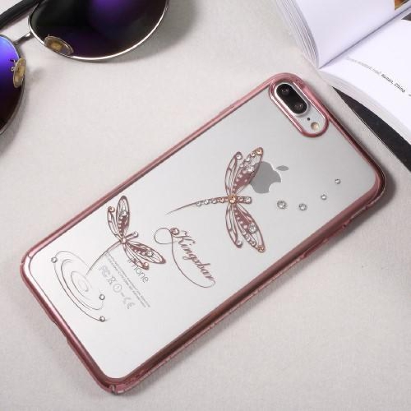 Xbar plastový obal zdobený krystaly na iPhone 7 Plus a iPhone 8 Plus - vážka