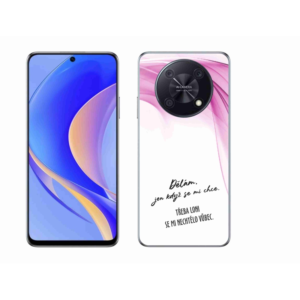 Gelový kryt mmCase na Huawei Nova Y90 - vtipný text 12 bílé pozadí