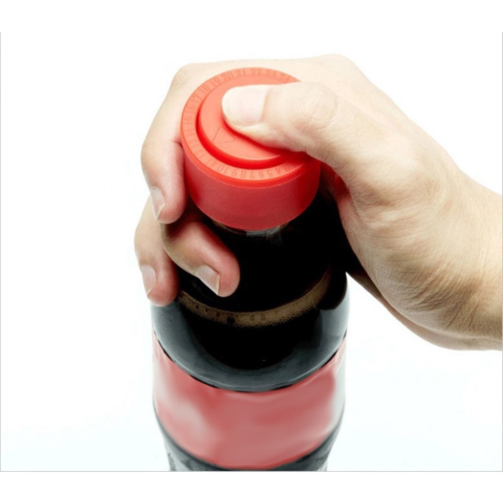Uzávěr s pumpičkou na sycené nápoje - červený