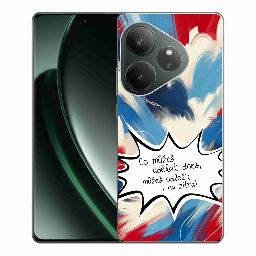 Gelový kryt mmCase na Realme GT 6 5G/GT 6T 5G - vtipný text 9 bílé pozadí