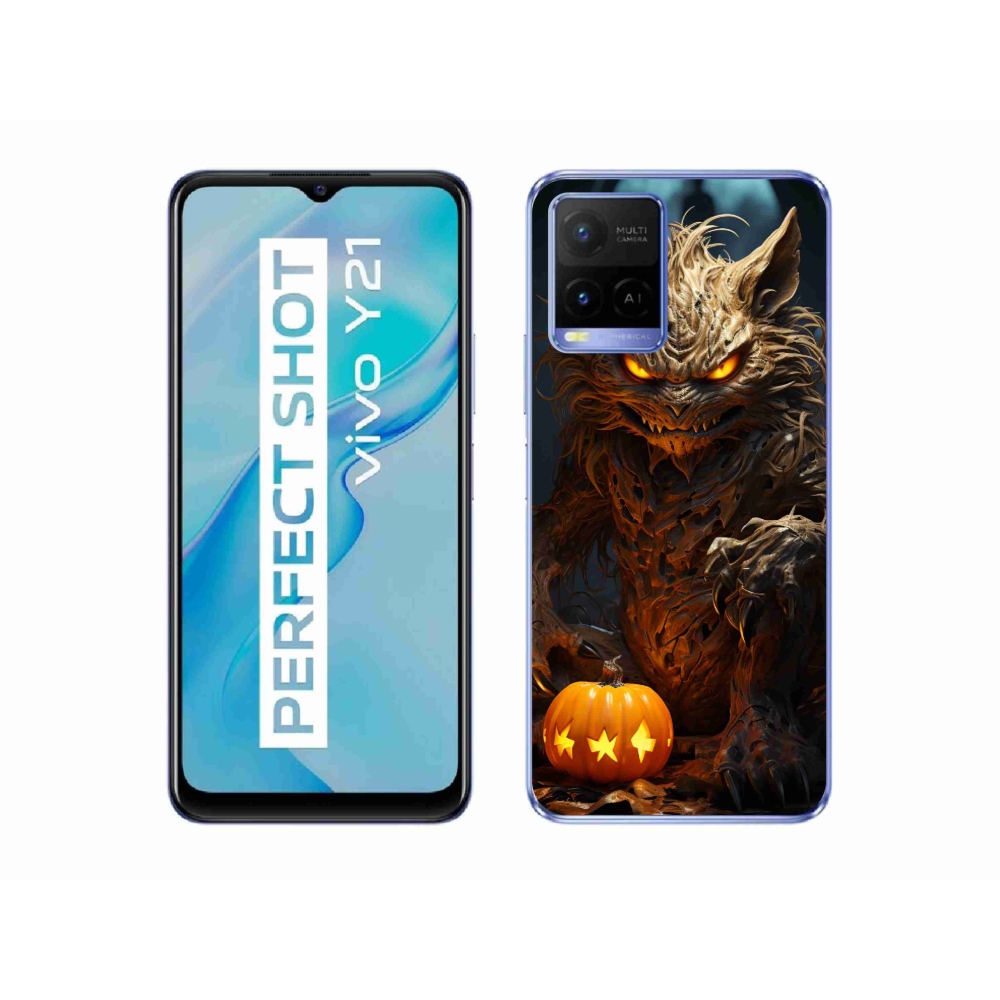 Gelový kryt mmCase na Vivo Y21/Y21s/Y33s - halloweenská příšera