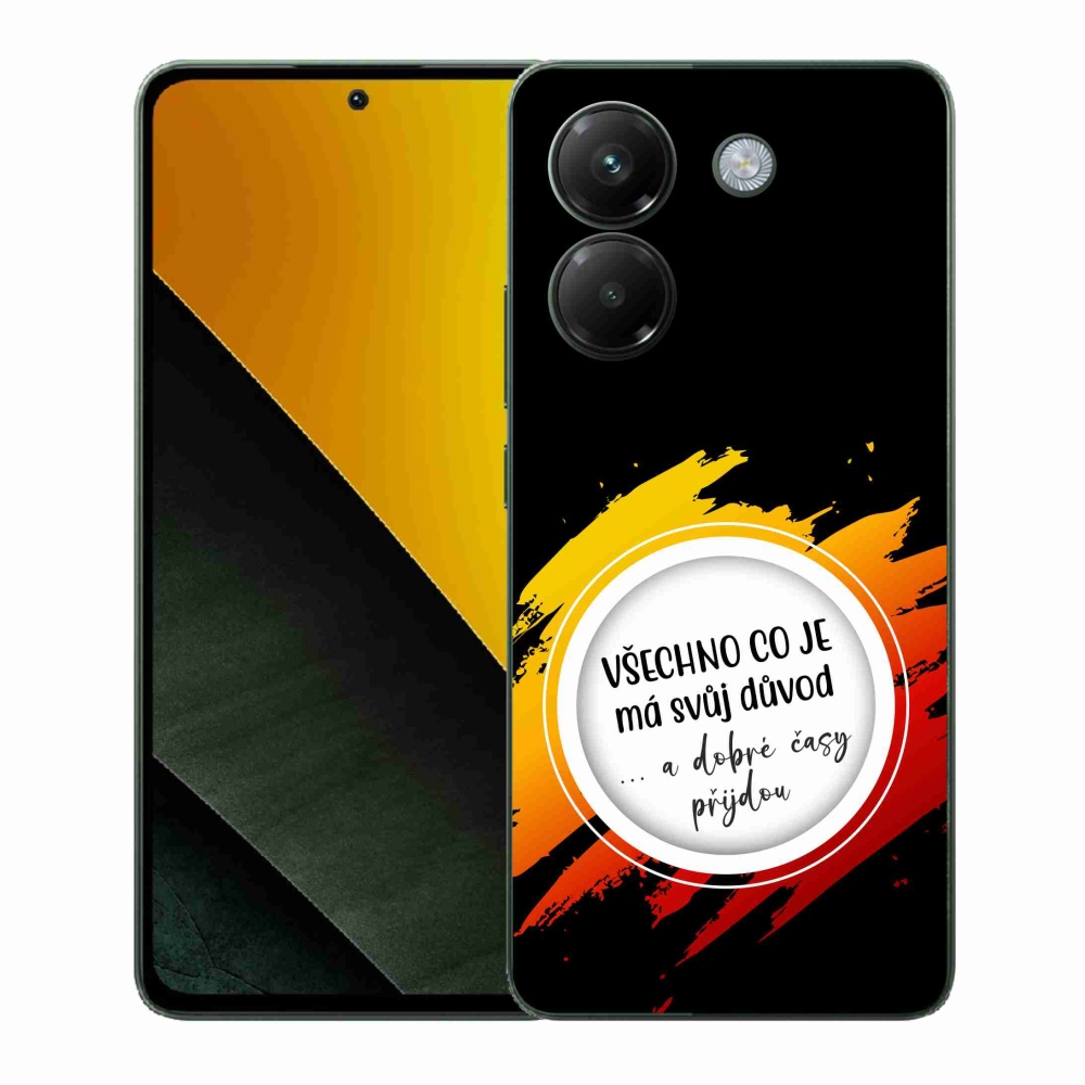 Gelový kryt mmCase na Xiaomi Poco M7 Pro 5G - citát 3 černé pozadí