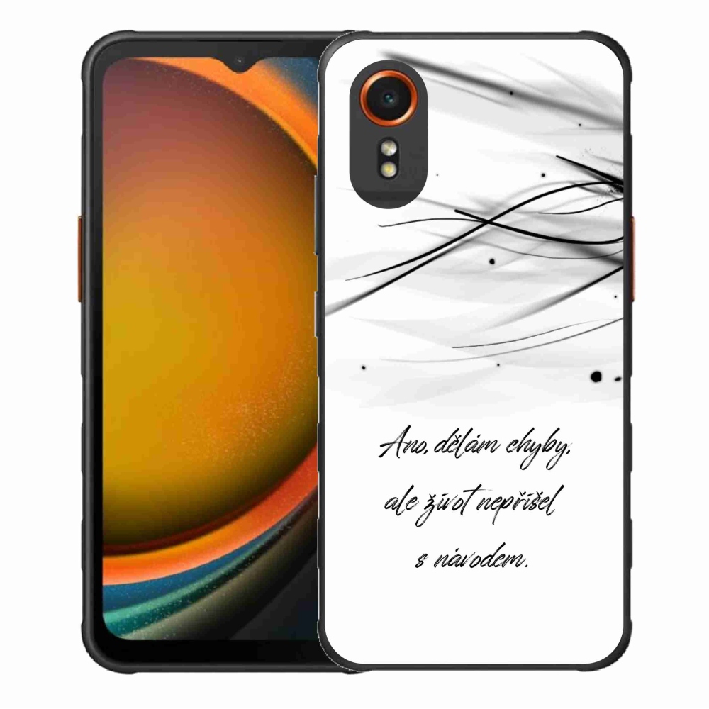 Gelový kryt mmCase na Samsung Galaxy Xcover 7 - citát bílé pozadí