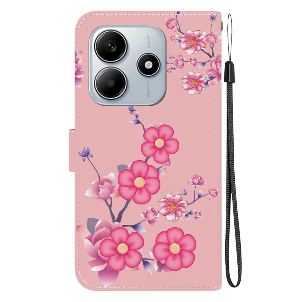 Printern knížkové pouzdro na Xiaomi Redmi Note 14 5G - sakura