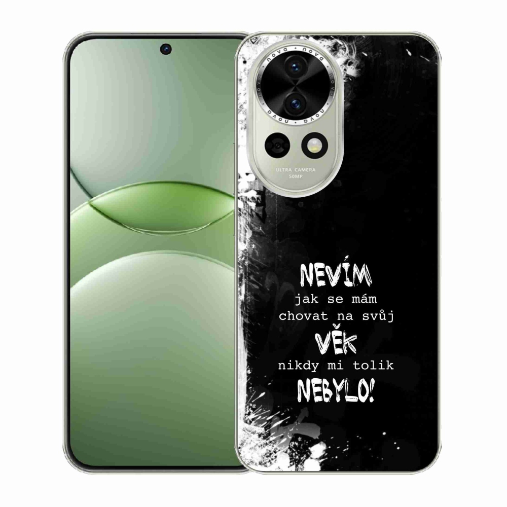 Gelový kryt mmCase na Huawei Nova 13 5G - vtipný text 14 černé pozadí