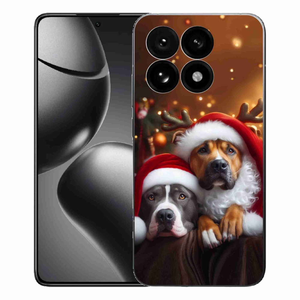 Gelový kryt mmCase na Xiaomi 15T - vánoční psi