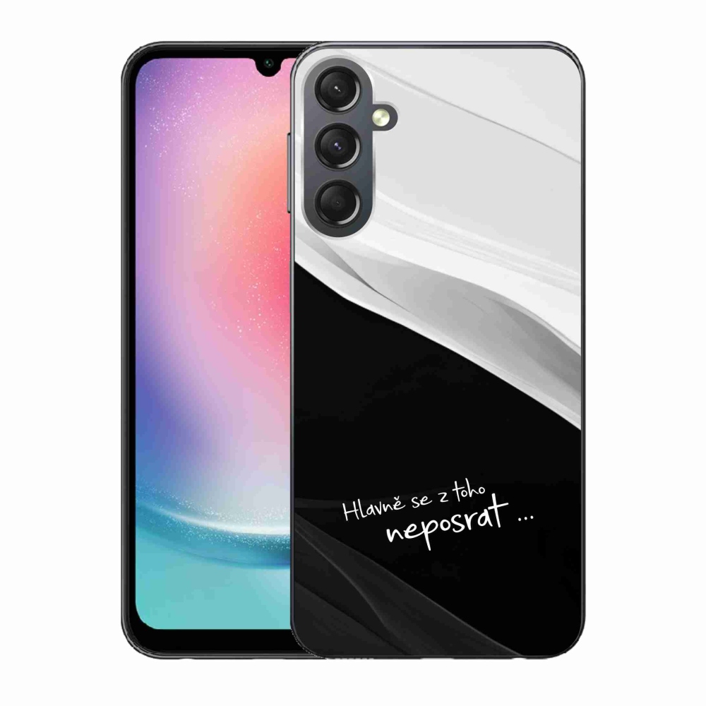 Gelový kryt mmCase na Samsung Galaxy A24 - vtipný text 13 černobílé pozadí