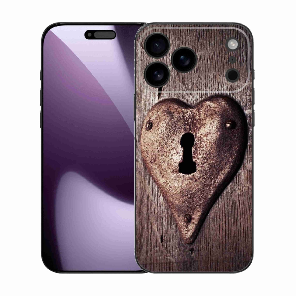 Gelový kryt mmCase na iPhone 17 Pro Max - zámek ve tvaru srdce
