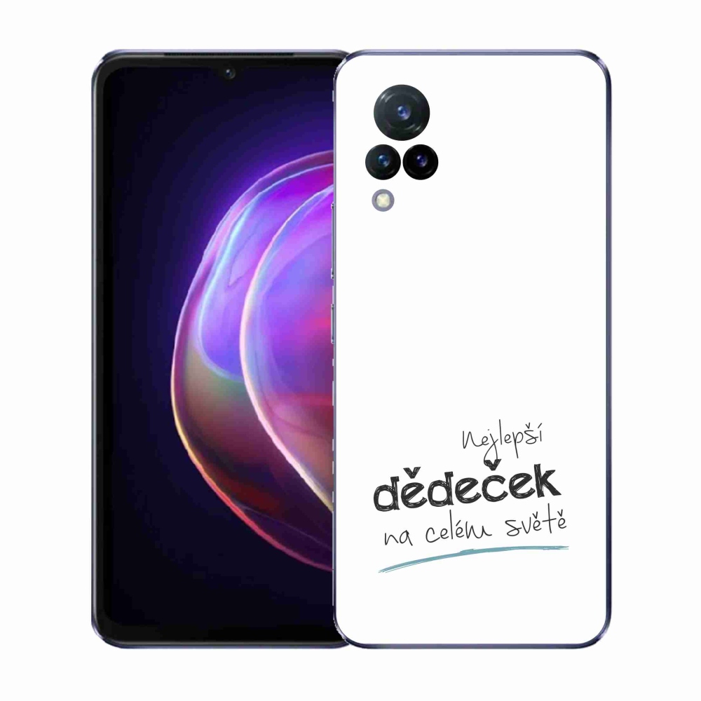 Gelový kryt mmCase na Vivo V21 4G/5G - nejlepší dědeček 3 bílé pozadí