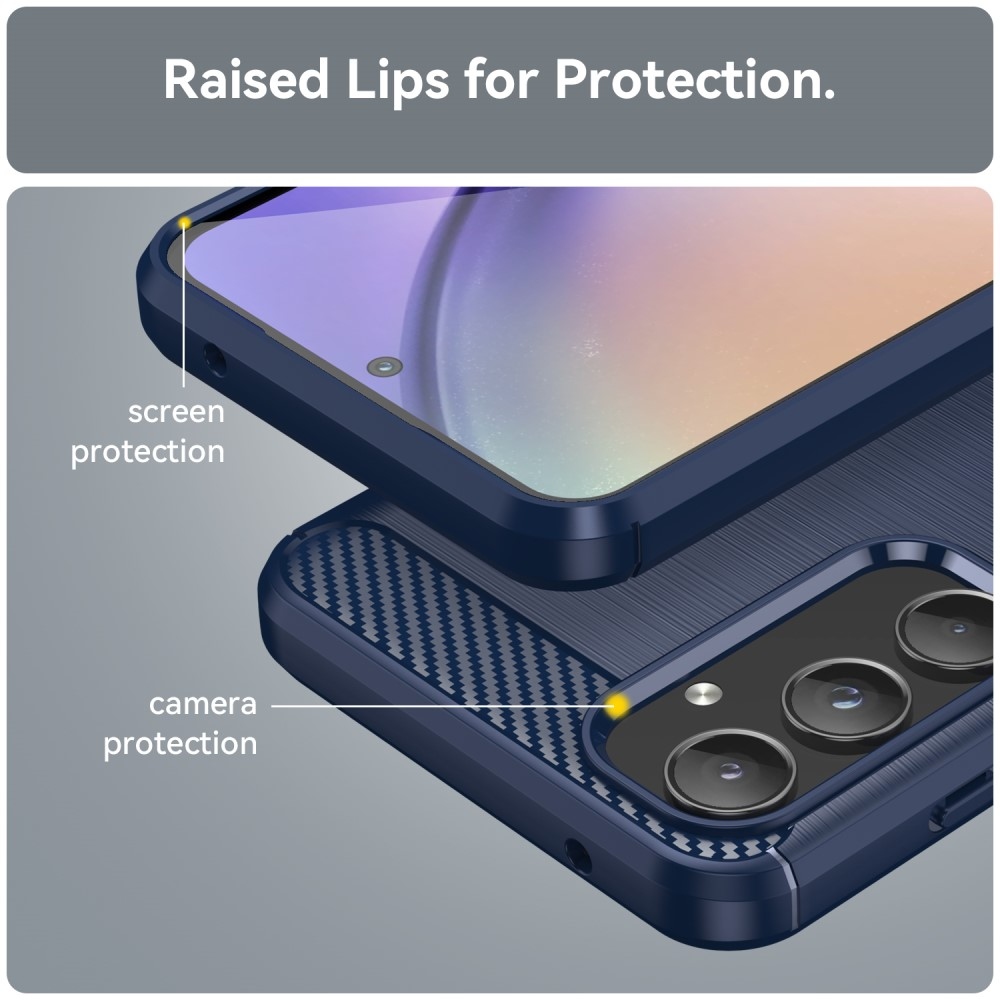 Carbon odolný gelový obal Samsung Galaxy A55 5G - modrý