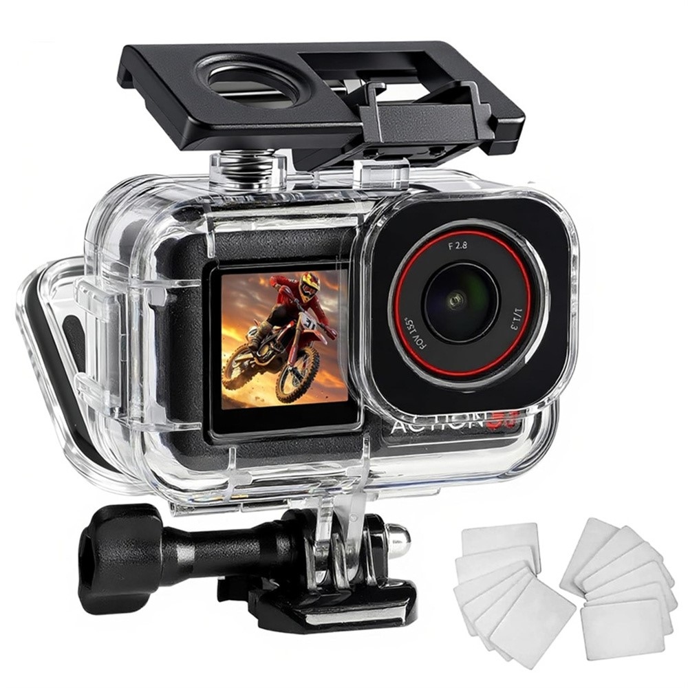 Vodotěsné pouzdro pro DJI Osmo Action 5 Pro, Action 4 a Action 3 s dvojitým držákem