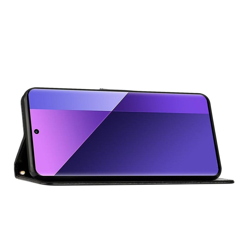 Flowers knížkové pouzdro na Samsung Galaxy A36 5G - černé