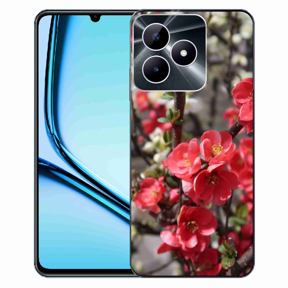 Gelový kryt mmCase na Realme Note 50 - červené květy