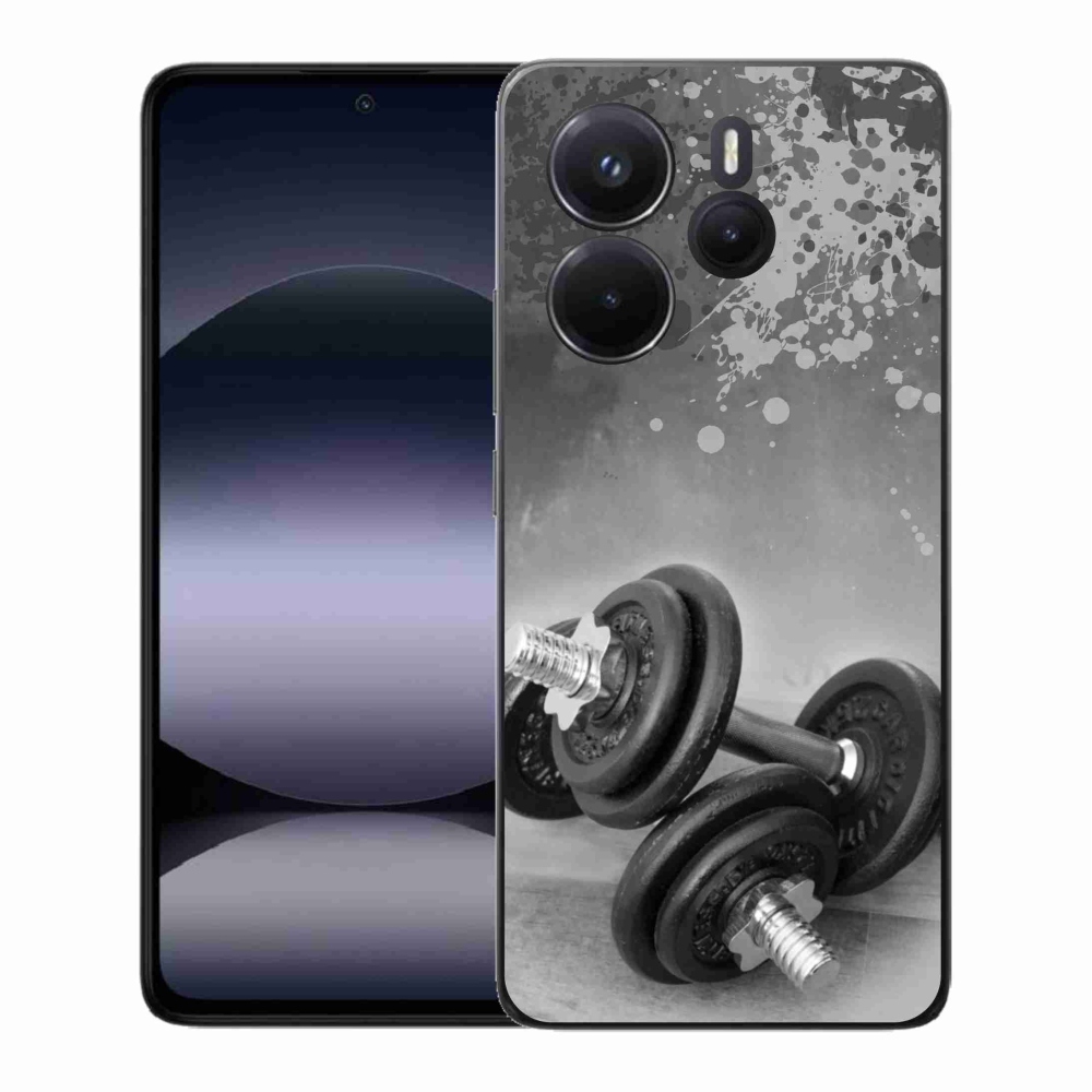 Gelový kryt mmCase na Xiaomi Redmi Note 14 - činky 1
