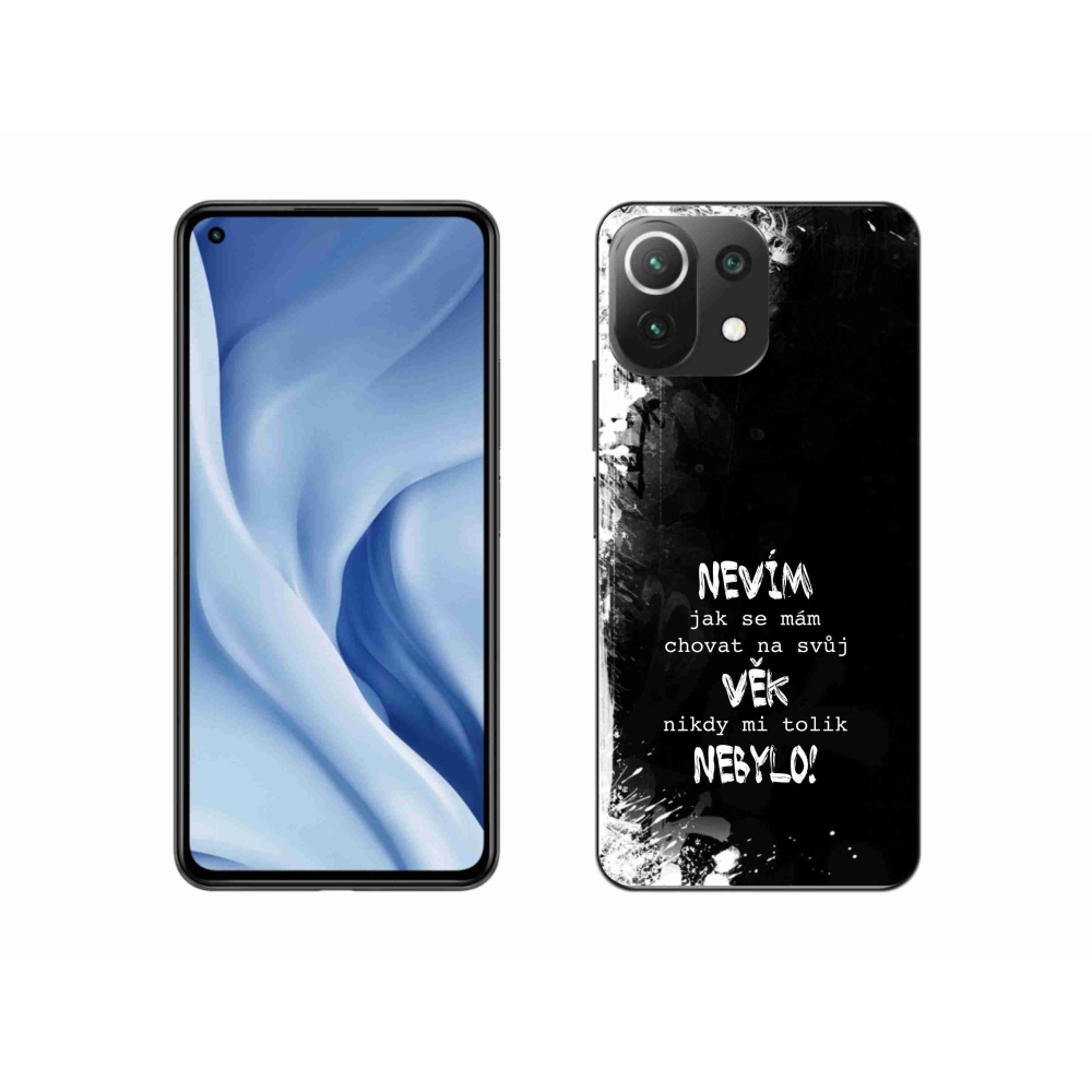 Gelový kryt mmCase na Xiaomi 11 Lite 5G NE - vtipný text 14 černé pozadí