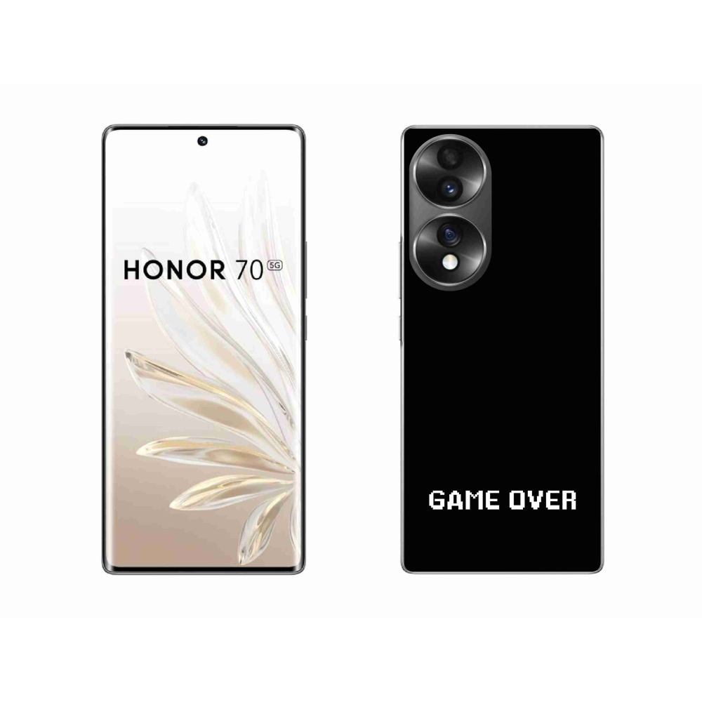 Gelový kryt mmCase na Honor 70 - game over černé pozadí