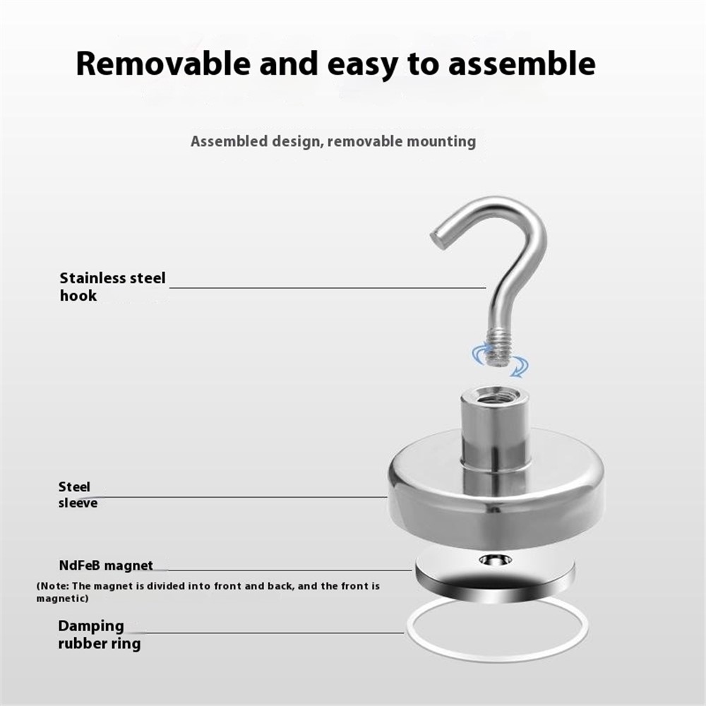 Závěsný ocelový magnetický háček s nosností 12 kg