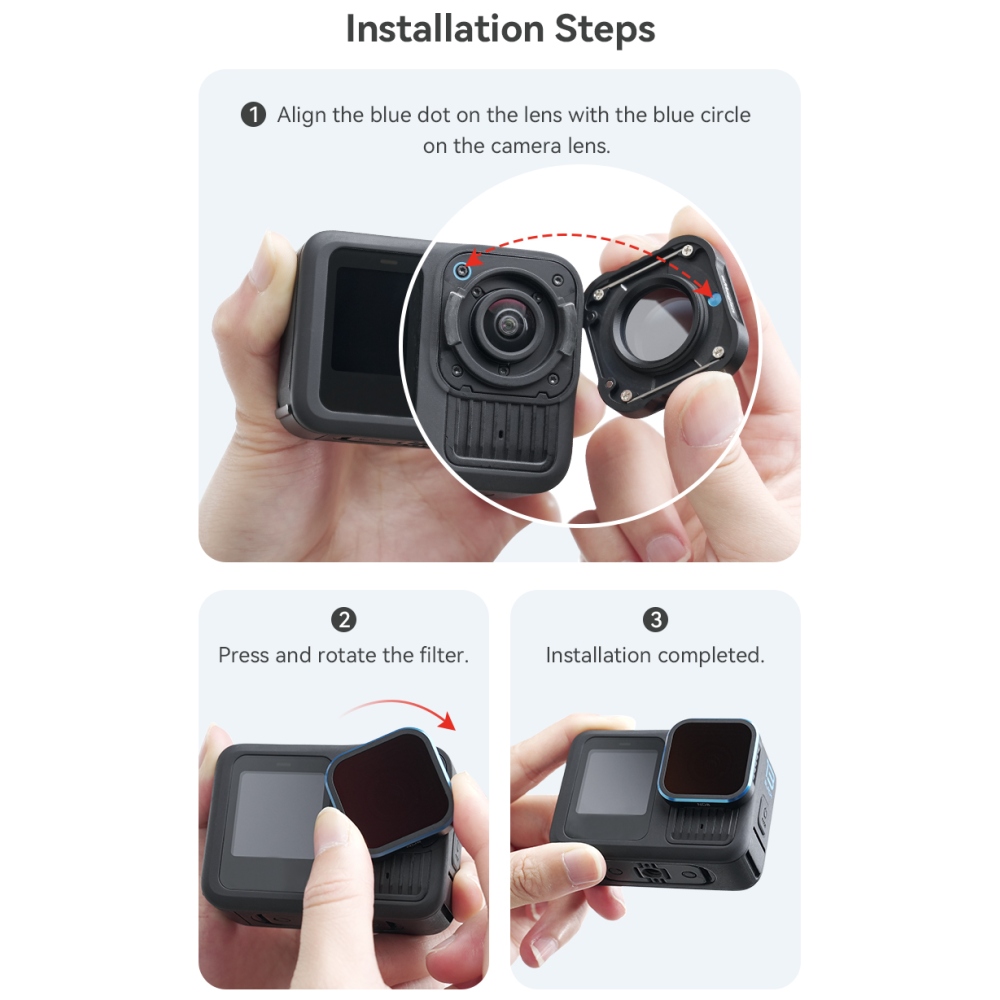 AMAGISN ND filtry sada 4 ks pro GoPro Hero 13/12/11/10/9