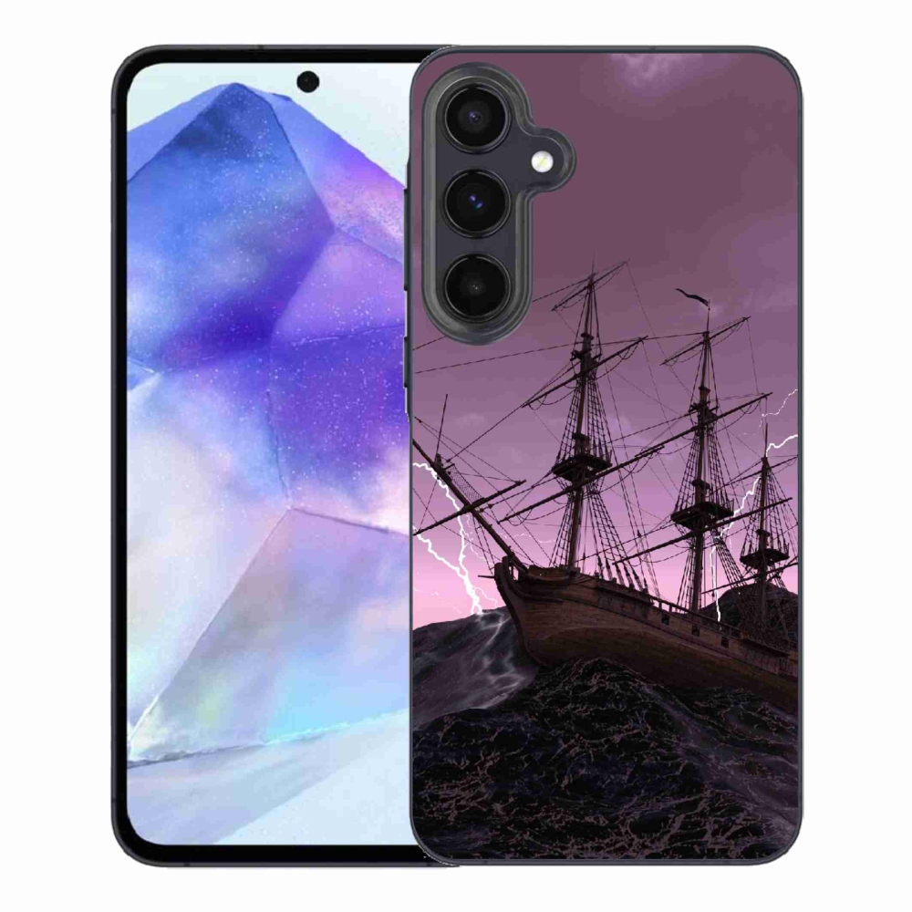 Gelový kryt mmCase na Samsung Galaxy A55 5G - loď v bouři