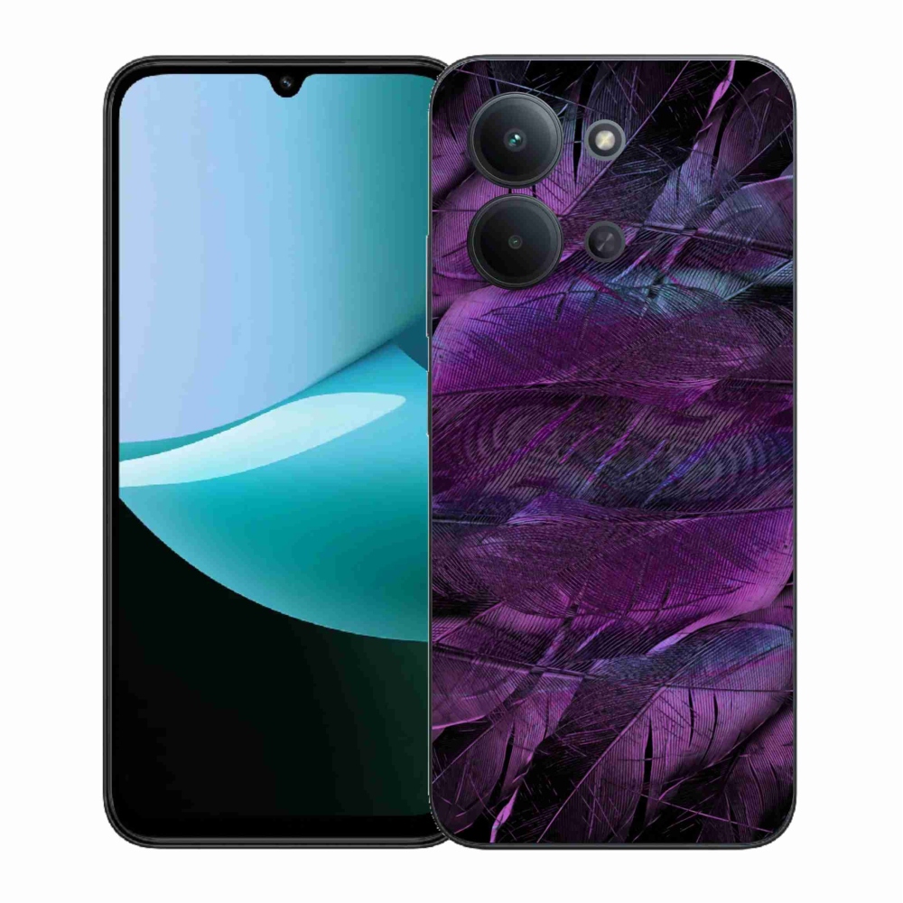 Gelový kryt mmCase na Xiaomi Redmi 15C 4G (171mm)/Poco C85 4G (171mm) - fialová pírka
