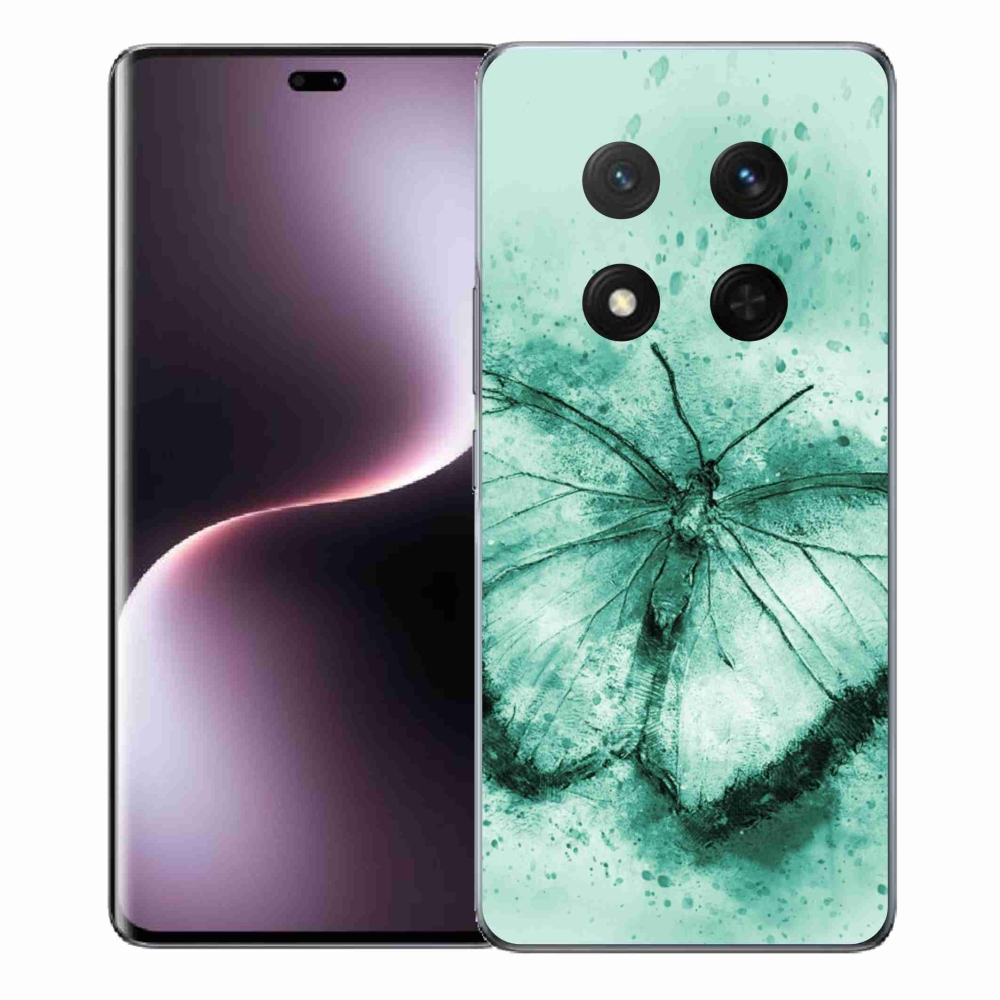 Gelový kryt mmCase na Honor Magic 7 Lite 5G - zelený motýl