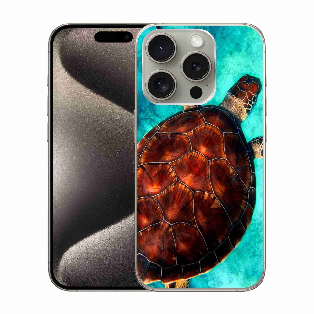 Gelový kryt mmCase na iPhone 15 Pro - želva